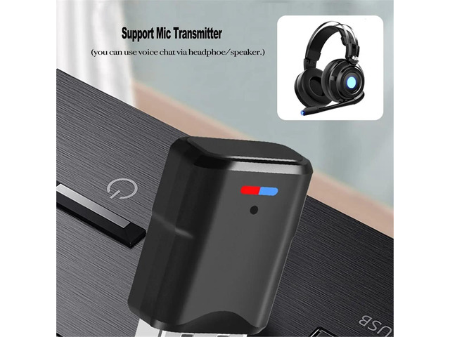 For TV Computer Bluetooth-Compatible Headset Audio Transmitter BT5.3 Audio Adapter Driver-Free