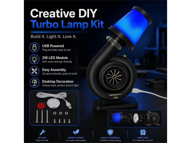 For 3D Printer Multi-Color Creatives Turbo Lamp DIY Assembly and Soft & Even Creatives Lighting DIY for 3D Printer Part