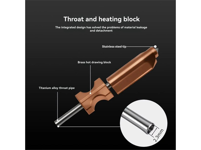 For AD5X Hotend Nozzle Upgraded Hardened Steel Hotend Integrated Nozzle 3D Printer Accessories 0.4mm