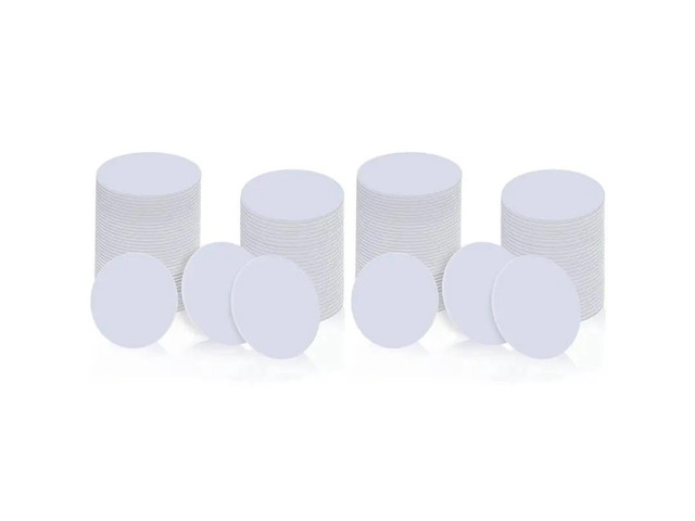 100 PCS Ntag215 Tags Coin Cards, Blank Rewritable PVC 215 Tag Round 25Mm / 1 Inch RFID Card