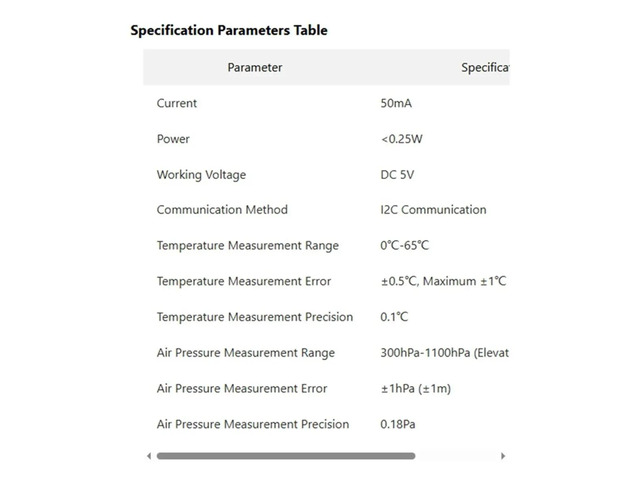 BMP388 Barometric Pressure Sensor Module for Atmospheric Pressure Altitude and Temperature Detection Communication