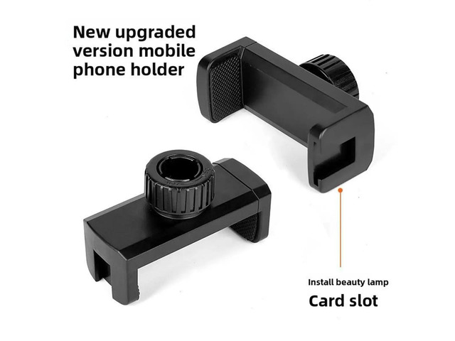 Mic Stand Phone Holder Heavy-Duty Gooseneck Phone Holder 360° Flexible Arm Clip for Mic Stand, Music Stand, Tripod