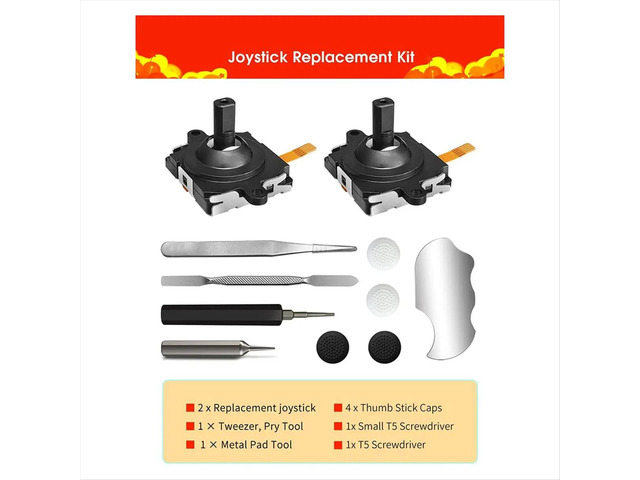 11 in 1 VR Joystick Replacement Kit for Controller VR Handle Repair Kit with Thumbstick Grips for
