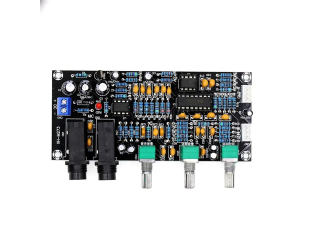 XH-M273 Microphone Amplifier Board DC 12-24V Digital Preamplifier Board Karaoke Reverberation Microphone Control