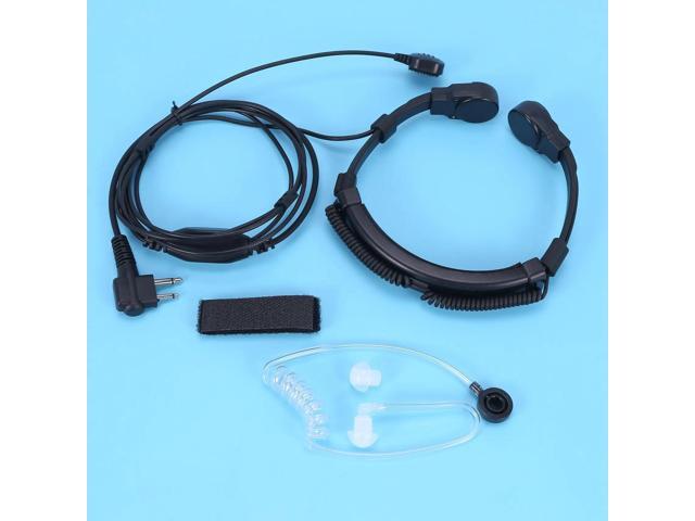 Throat Mic Min Covert Acoustic Tube Earpiece Headset for Two Way Radio