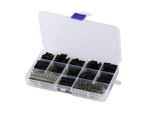 620Pcs Connector 2.54mm, Cable Jumper Wire Pin Header Housing Kit, Male Crimp Pins+Female Pin Terminal Connector
