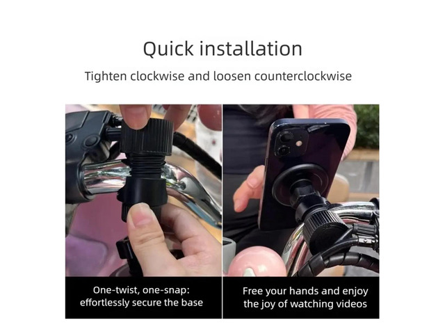 Bike Phone Holder Sports Motorcycle Magnetic Cell Phone Holder Bicycle Handlebar Mobile Phone Holder for Phone