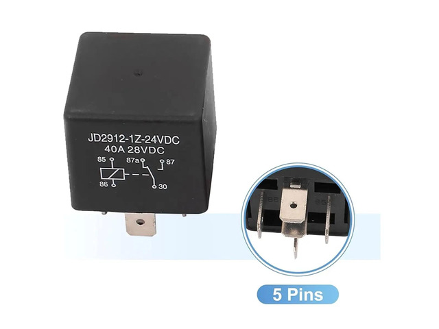 5pcs Motor Relay 5 Pin 24V Coil 40amp Spdt JD2912-1Z-24VDC 40A 28VDC, Contactor Relay Switch Power, Lighting Controller