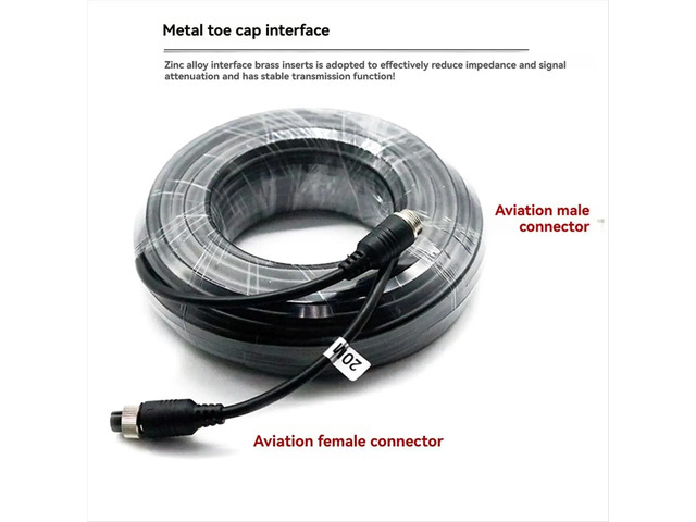 4Pin Aviation Cable Camera Extension Wire for CCTV Camera System Mobile Car Surveillance DVR 10M