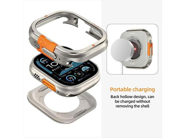 Metal Case for Watch Ultra 2 49mm Protector Case Turn Bumper Cover with Back Shell for Ultra 2/Ultra A