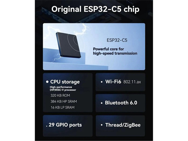 -C5 2.4G & 5.8G Dual-Band Wi-Fi 6 Module Bluetooth 6.0 20dbm 8M Flash Communication Module E101-C5WN8-XS