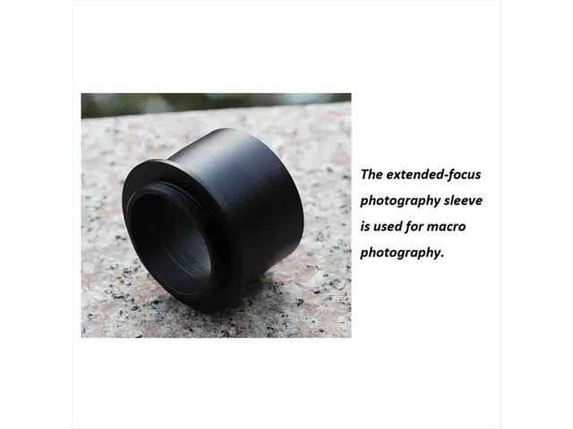 2 Inch M48 Telescope Adapter T Ring and M48 D/SLR Camera Mount Astronomical Photography Sleeve(B)