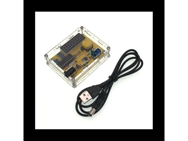 DIY Meter Frequency Counter Tester Digital Crystal Counter Meter Oscillator Tester with Transparent Case 1Hz-50MHz