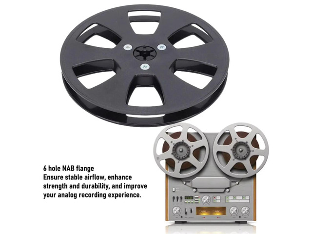 1/4 5 Inch 6 Holes Empty Tape Reel for ReVox Studer Recording Takeup Reel -Hub Replacement with Sps