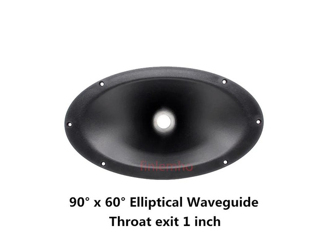 1PC DJ Speaker Tweeter Horn 1' Throat Oval Waveguide 90° x 60° For IMPACT-X15 Professional Audio HiFi Home Theater Car Piezo