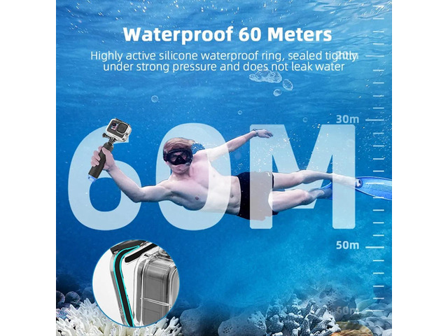 60M Waterproof Case for 12 11 10 9 Underwater Diving Housing Cover Action Camera Accessories,A