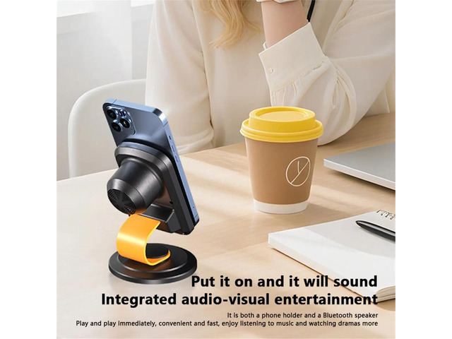 Mobile Phone Stand Smart Bluetooth Induction Speaker Adjustable 360° Desktop Live Tablet Bracket Cell Phone Holder Stand