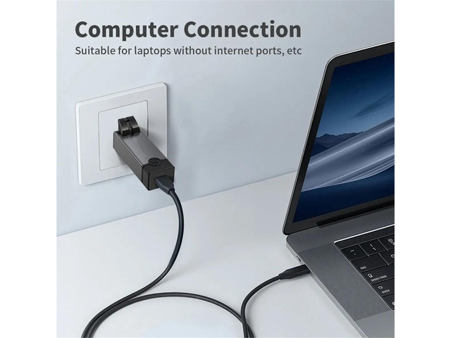1000Mbps RJ45 Male to Type C Female Adapter Fast for Laptop Smartphone Android Notebook USB C to RJ45 Ethernet