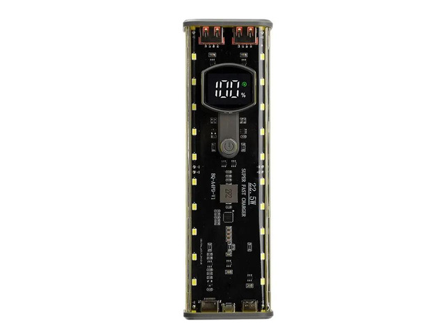 Transparent Box LED Screen Case Kit With Light PD22.5W Transparent Quick Charge Box