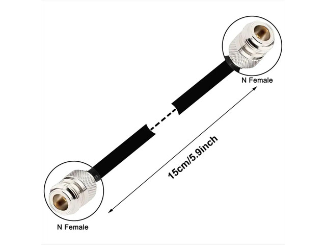 2PCS Door/Window Pass Through Flat Coaxial Cable 50 Ohm SO239 UHF Female to UHF Female Pigtail Cable