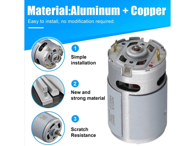 High-Speed 550 DC Motor 21V 21000RPM - Powerful Mini Motor for DIY Enthusiasts, Ideal for Various Applications