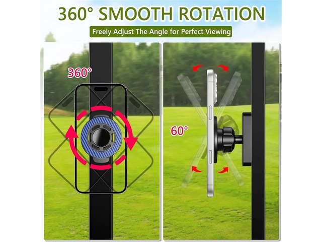 Magnetic Golf Cart Phone Holder, Golf Cart Phone Mount Golf Cart Accessories Golf Gifts for Men Golfers Dad Husband