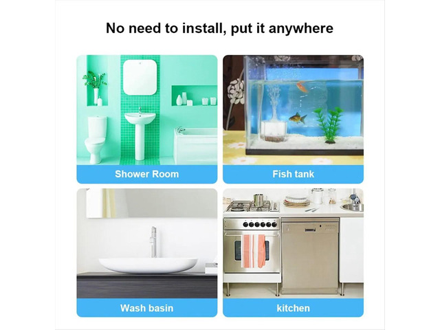 Water Sensor 90dB Alarm Water Leak Detector Alert Monitoring of Leaks and Drip Alarm for Kitchen Bathroom Basemen