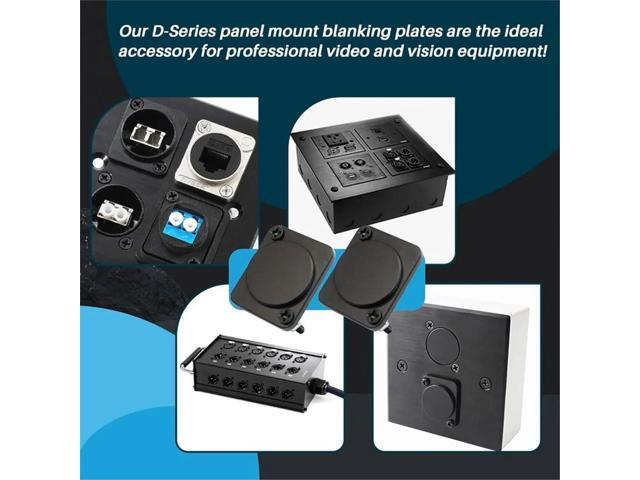 12 Pack Panel-Mount Blank Plate Rack Mount Plate for Chassis Connectors and XLR Connectors