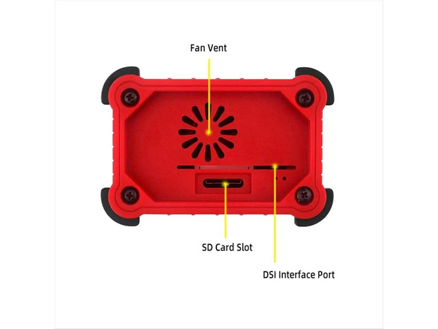 For 4 Aluminum Case with Cooling Fan Heatsinks Active Cooler Anti-Falling Protection Shell for Pi 4