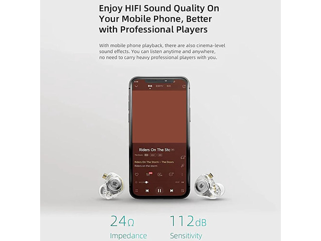 Pro In-Ear Headphone HIFI Stereo Earphones with Detachable Cable Sports Noise Cancelling Headphone No Microphone-E