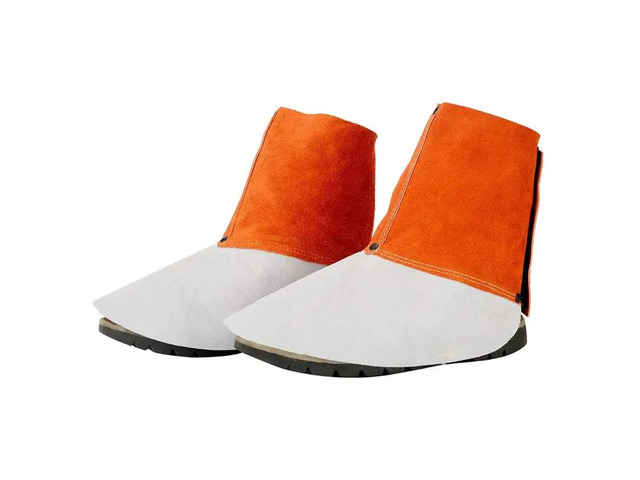 Leather Welding Spats Heat And Abrasion Welding Boot Covers Welding Gaiters Spark Protection Welder's Foot Protection