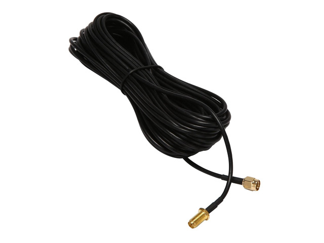 4X RP - SMA Male To Female Antenna Connector Extension Cable Black 10 M