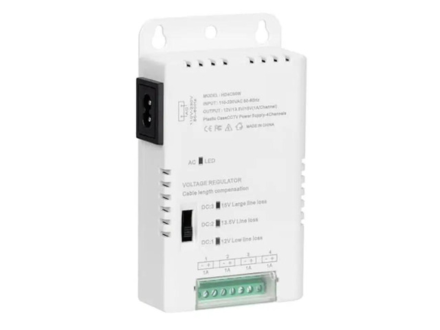 CCTV Camera Power Supply Distribution Power Supply 90V-264VAC Input To 12V-13.8-15VDC Output
