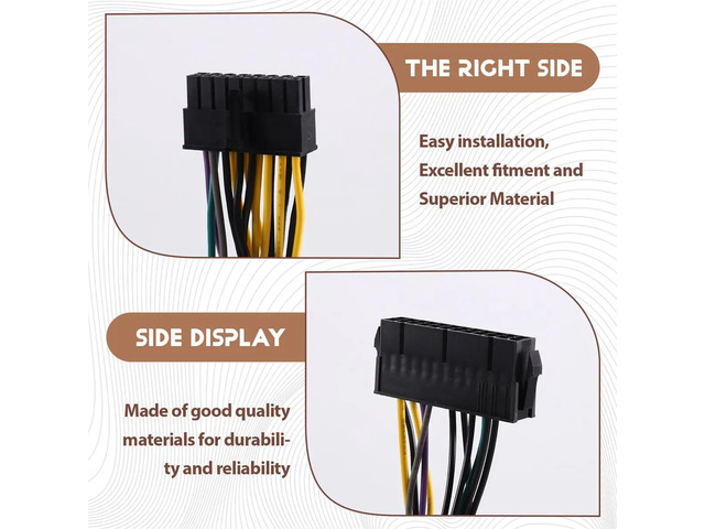 PSU ATX 24Pin to 16Pin Mainboard Power Supply Adapter Cable 18awg 30CM for Motherboard
