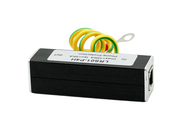 Telephone Fax Surge Protector Thunder Arrestor RJ11 Kl01-P4H Black RJ11 ADSL