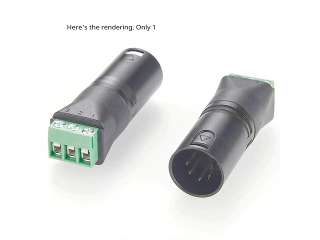 DMX512 5 Pin XLR Male to 3 Core Terminal Block Connector for RDM Lighting Control and Stage Sound Equipment Wiring