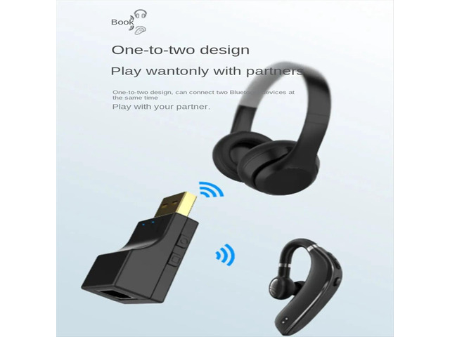 USB Optical Bluetooth Audio Transmitter Low Latency Stereo Dual Stream Multi-Point Adapter for TV PC /3