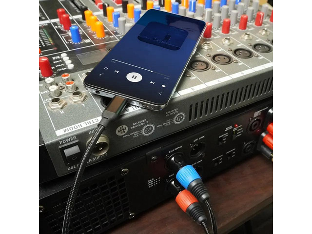 Type C to Dual XLR Male Aux Audio Cable USB C to Dual XLR Audio Cable Type C to XLR Male Output Stereo Cord 100cm