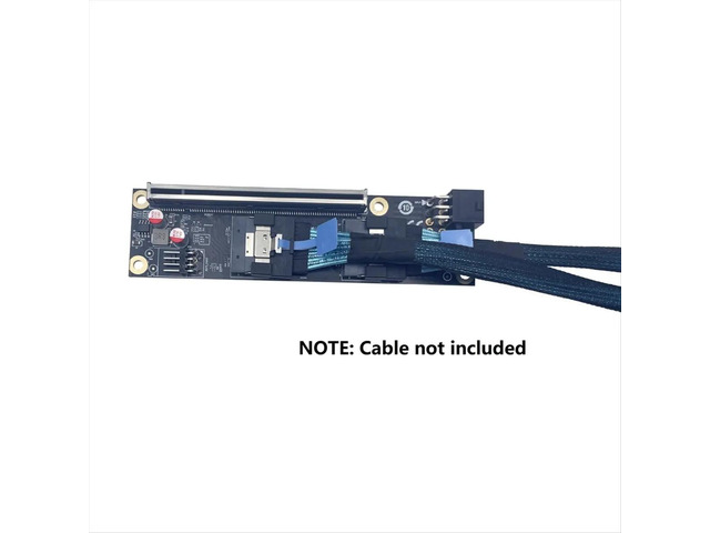 2 Port PCI-E 4.0 X16 to SlimSAS SFF-8654 Adapter Card GEN4 SFF-8654-8i SFF8654 Riser Card for Graphics Video Card GPU