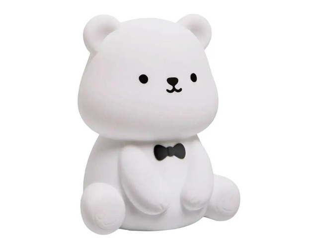Silicone Teddy Bear Fun Night Light 3 Level Dimmable Nursery Light Colorful Warm White Sleeping Beside Lamp For Bedr