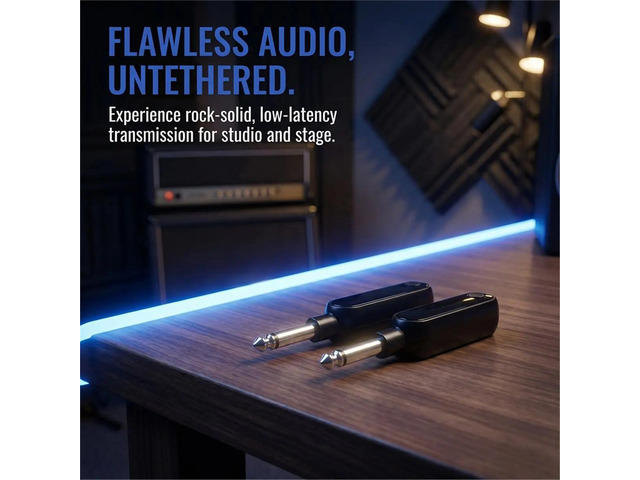 2.4G Guitar Transmitter and Receiver Built-in Rechargeable Transmitter and Receiver for Electric Guitars/Basse