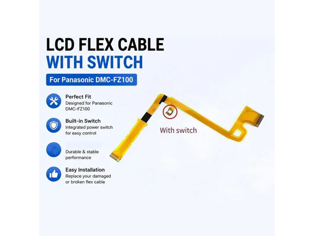 For Panasonic For DMC-FZ100 LCD Flex Cable Replacement With Switch Hinge Screen Ribbon Part