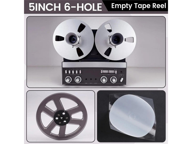 7 Inch 6 Holes Sound Tape Empty Reel for ReVox Studer Recording Takeup Reel Replacement Opening Machine Part