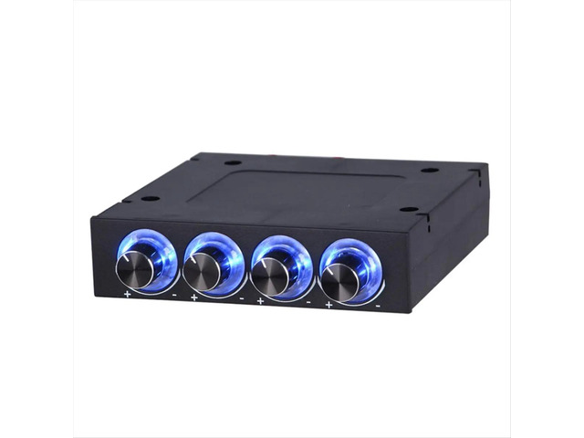 Fan Speed Controller 4 Channel with LED Controls Up to 4 Sets of PC Computer Fans Controller and CPU HDD VGA