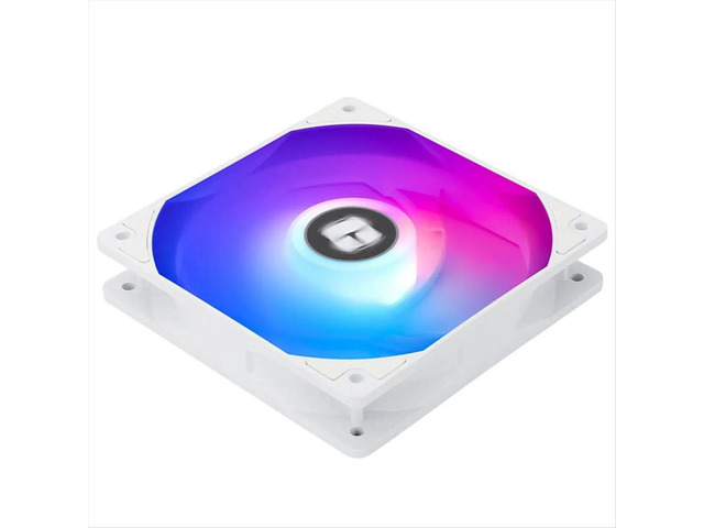 TL-C12CW-S Chassis Fan 12cm 4Pin PWM ARGB Colorful Fan (Turning in the Reverse Clockwise Stepping) White