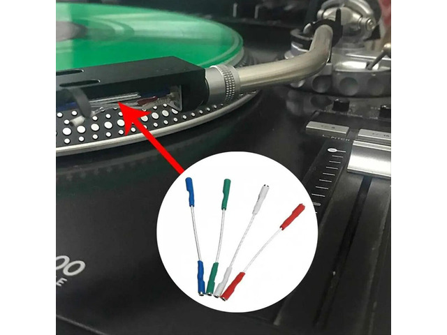 4Pcs/Lot 7N Silver Plated Turntable Phono Cartridge Headshell Wire Leads Cables for 1.2mm-1.3mm Pins