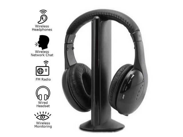 KUBITE MH2001 Headphones Transmitter On Ear Headset With FM Radio TV Headset Monitor Earphone For TV PC Smart