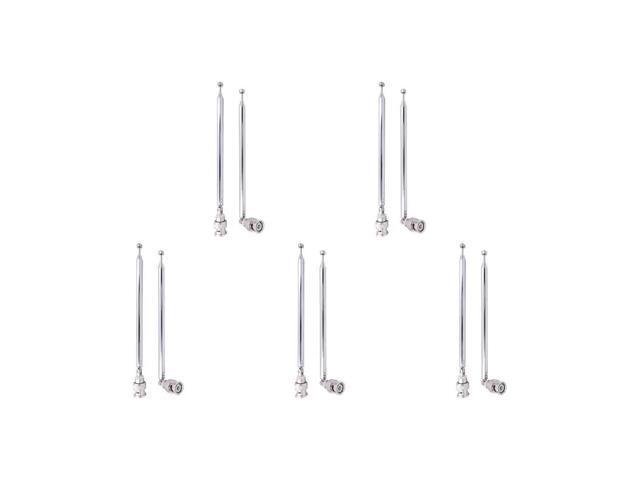 (10 Pack) BNC Radio Antenna With BNC Male Plug Jack Connector Adapter Telescopic Stainless Steel VHF UHF BNC Ante