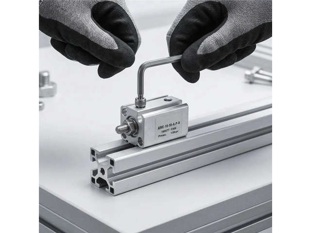 ADVC-10-10-A-P-A Compact Pneumatic Cylinder Short Stroke Air Cylinder for Automation Equipment Parts
