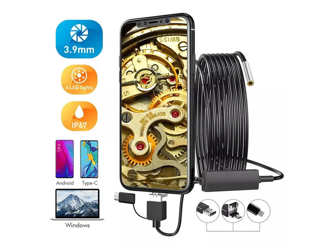 3 In 1 TYPE-C HD Endoscope Waterproof USB 3.9MM 1M Camera Upgrade Kit 3D Printer Parts For BIQU BX Upgrade Accessori